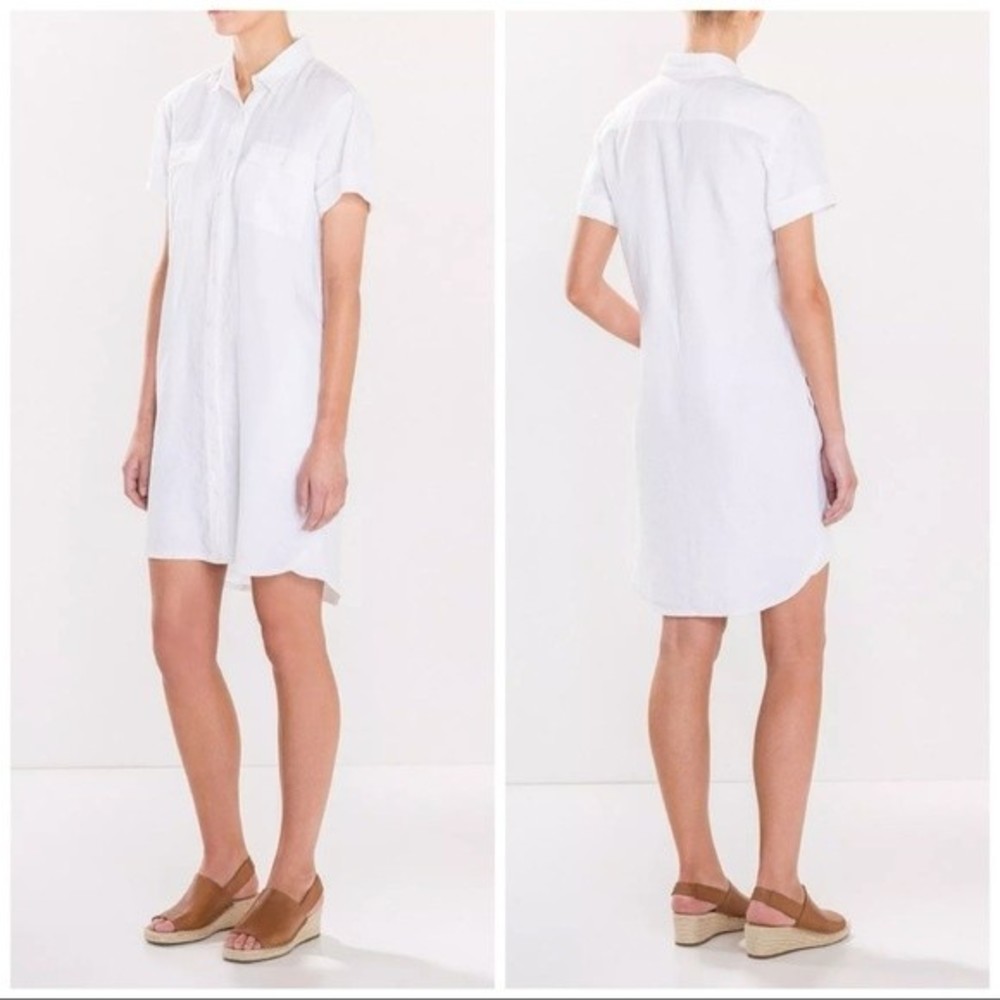 Trenery Linen Tie Button-Front Utility Dress